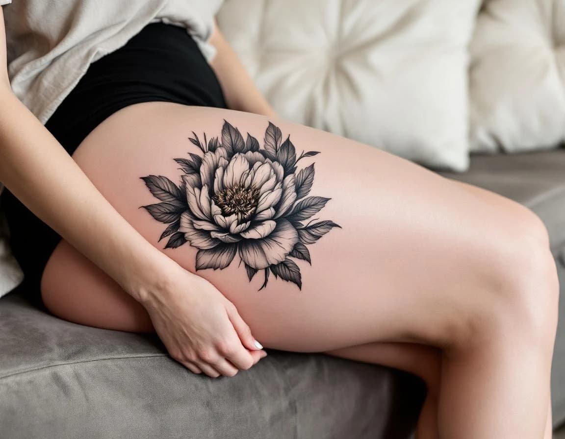 Leg Tattoos - AI tattoo design placement example