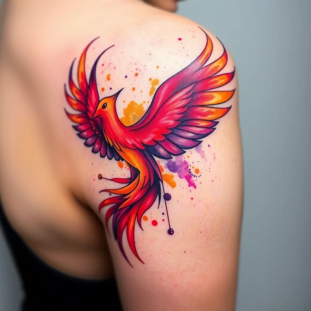 Watercolor tattoo style - AI tattoo generator